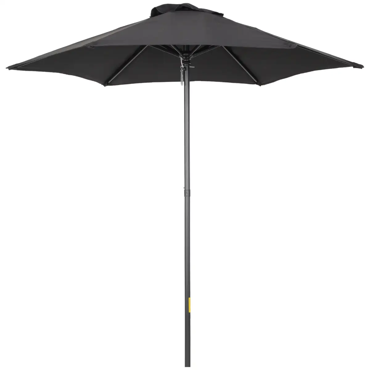 Outsunny 1.96m Parasol Patio Umbrella, Black - Parasol