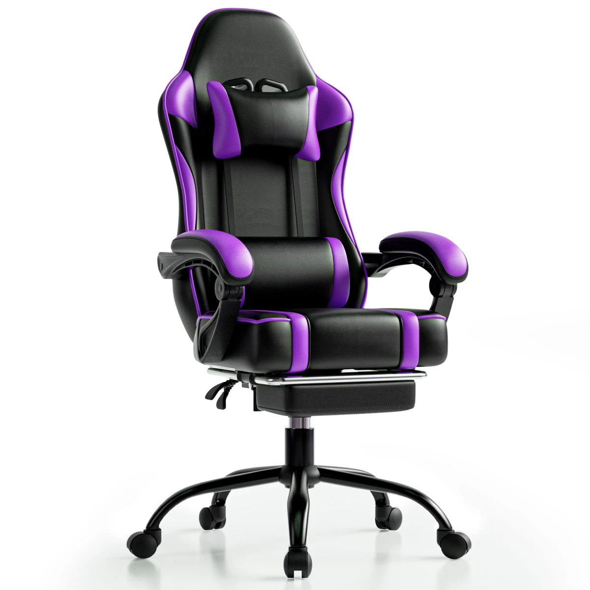 N/A Pro Gaming Chair Footrest and Lumbar Support for Gamers - Office Chair