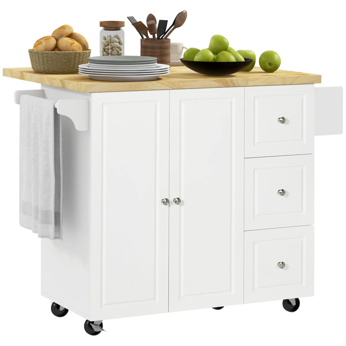 Unbranded Home Symphony Kitchen Island Compact Drop Leaf For Home Use - Uncategorized