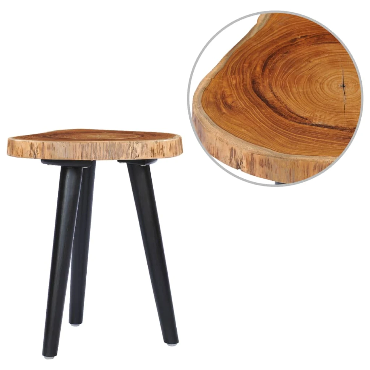 vidaXL VidaXL Round Coffee Table 40x45 Cm Teak Root Top With Mango Wood Legs Rustic Living Room Decor - Coffee Table