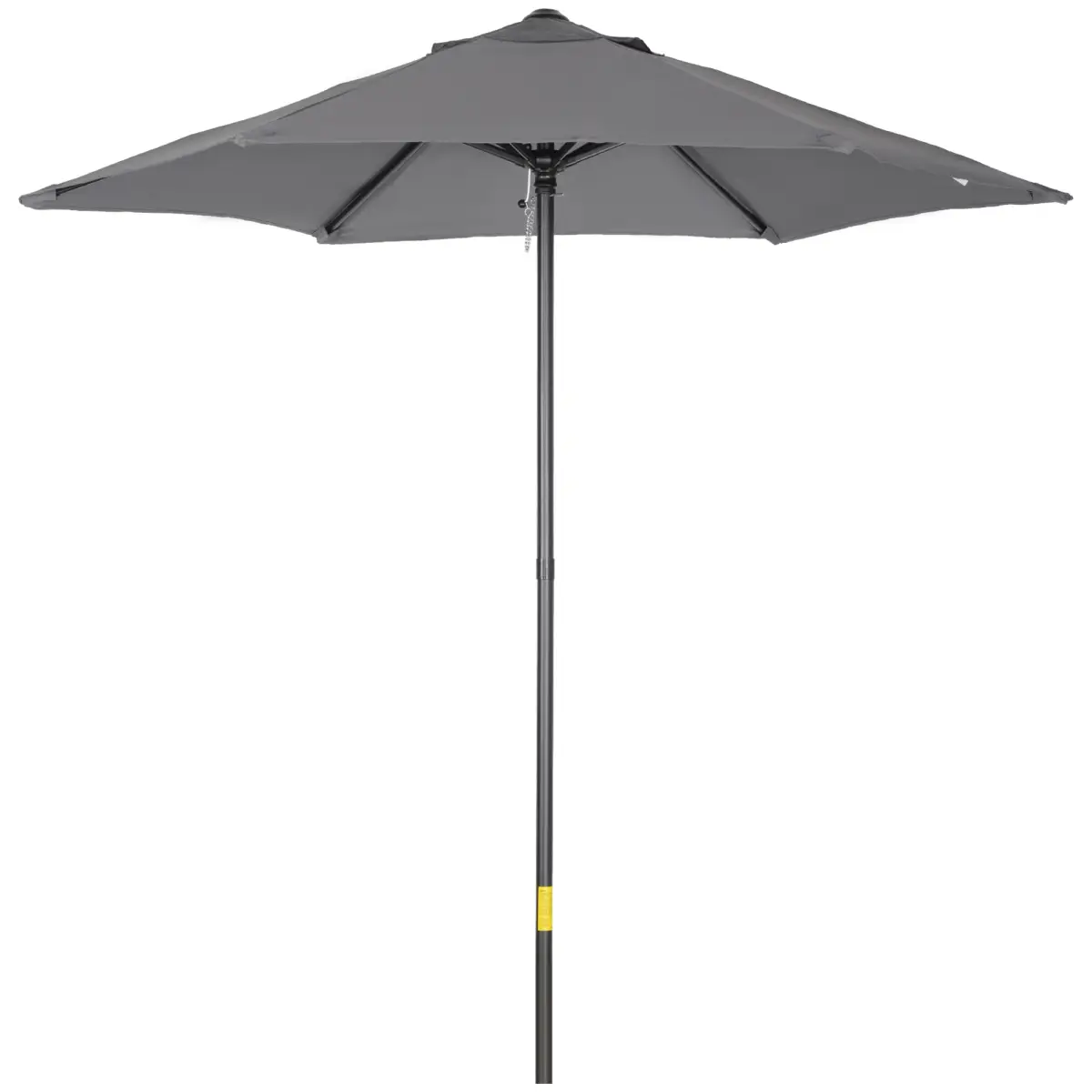 Outsunny 1.96m Parasol Patio Umbrella, Dark Grey - Parasol