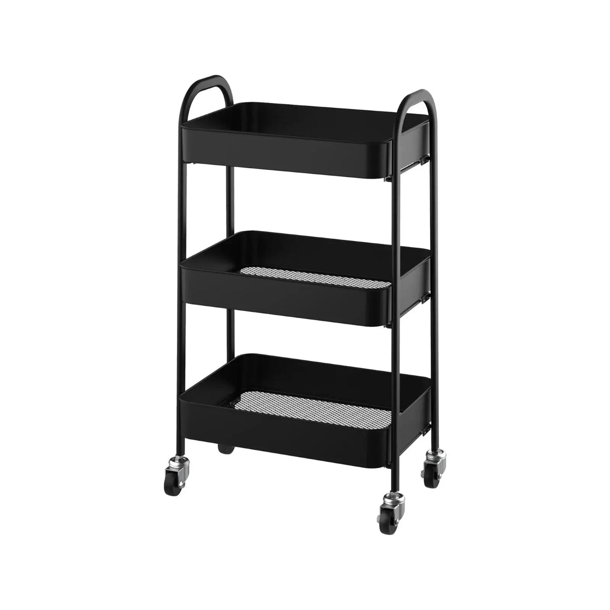 Sq Professional Durane Kitchen Trolley Storage Rack 3 Tier Black - from MM HOMESTORES