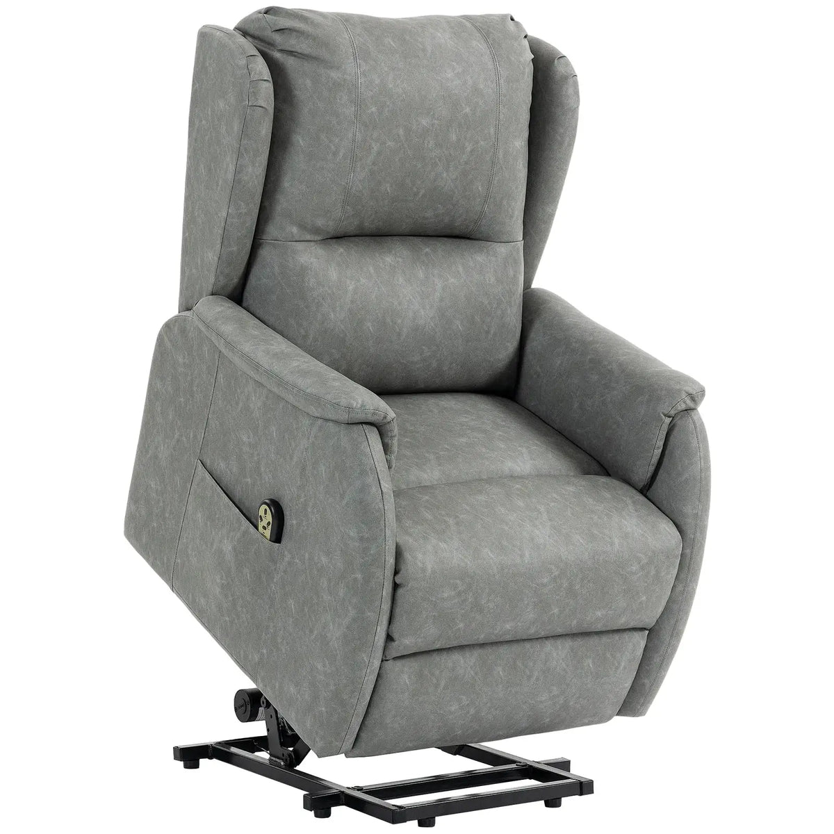 HOMCOM Power Lift Recliner Chair, Dual Motor Electric Lift Chair for Elderly with Remote Control, Grey - from HOMCOM