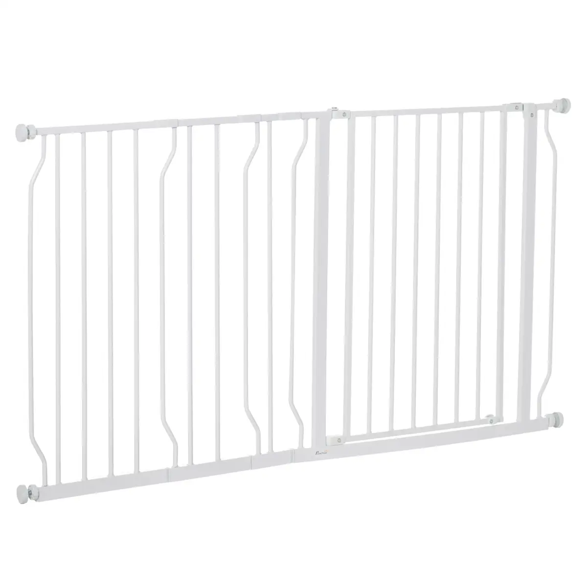 Unbranded Pet Safety Gate Dog Barrier Dog Metal Pet Barrier, for Doorways - White - Pet Gate