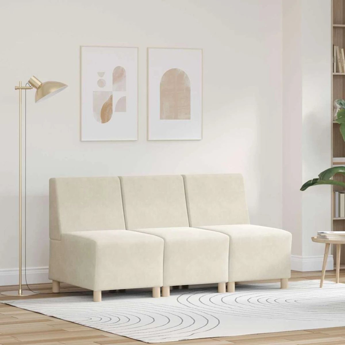 VidaXL Modular Sofa 55x74x82 Cm Velvet Armless Living Room by vidaXL