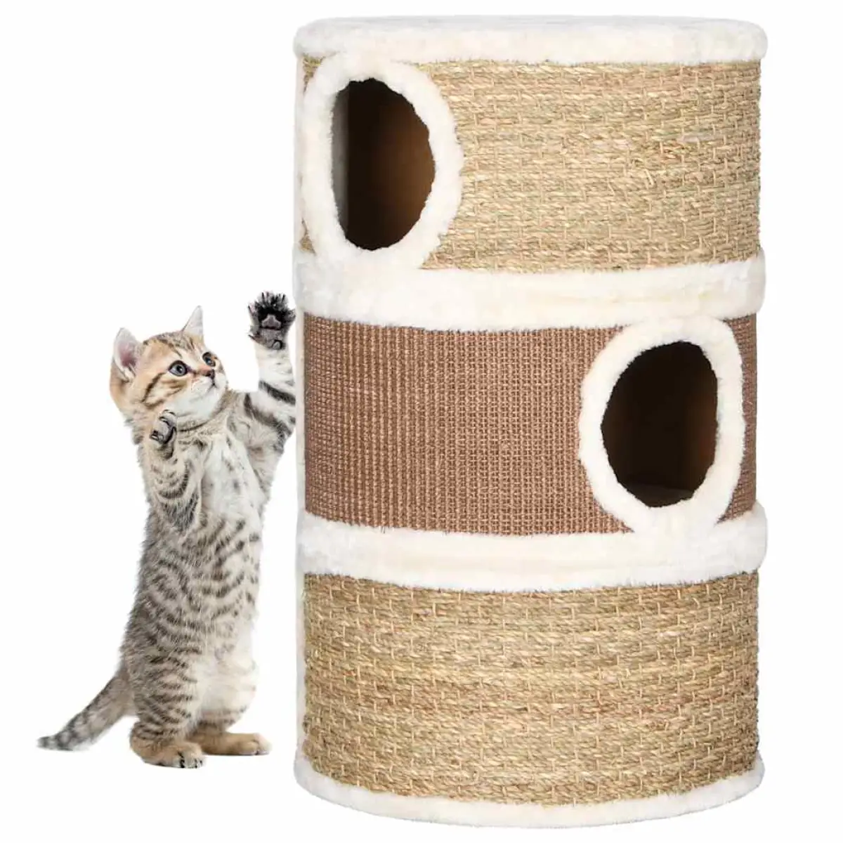 vidaXL vidaXL Cat Scratching Barrel 60 cm Seagrass - Scratching Posts