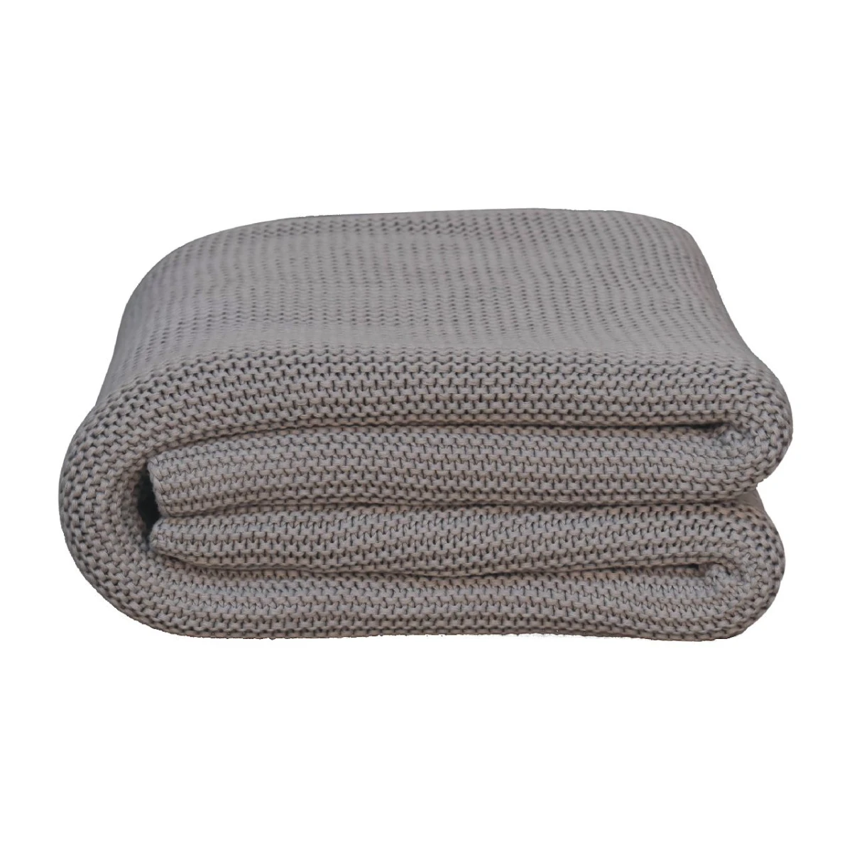 Artisan Double Grey Knitted Throw 50x60 Inches Soft Comfort by Artisan Furniture