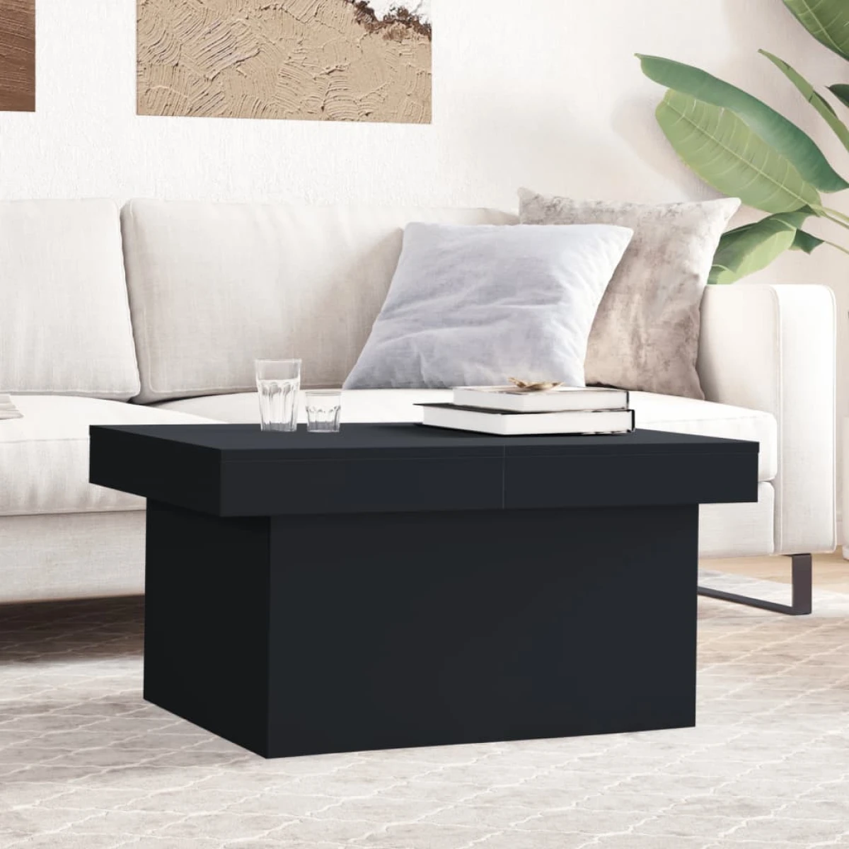 VidaXL Coffee Table 80x55x40cm Hidden Storage Home by vidaXL