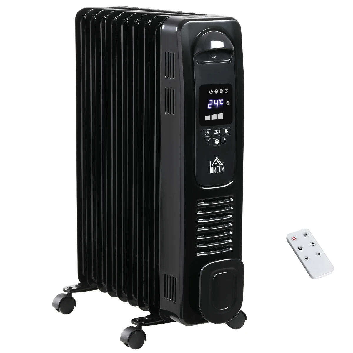 Homcom Oil Filled Radiator 2000W LED Timer Home by HOMCOM