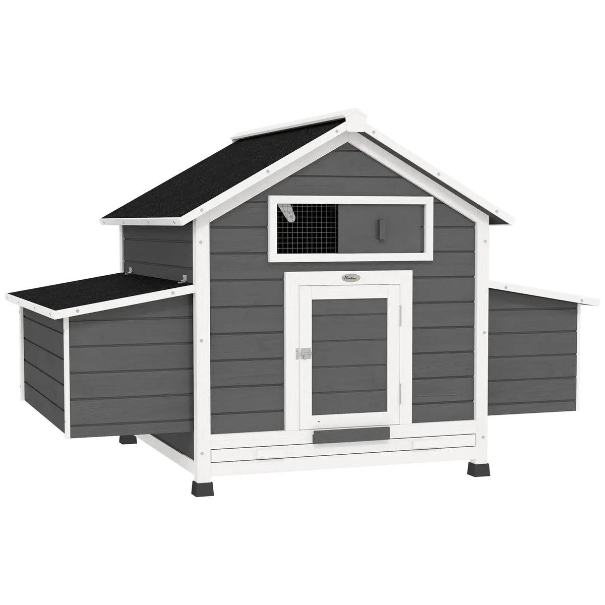 PawHut Chicken Coop, Wooden Outdoor Hen House with Nesting Box, Openable Waterproof Top, Pull-Out Tray, 150 x 100 x 97cm - from PawHut