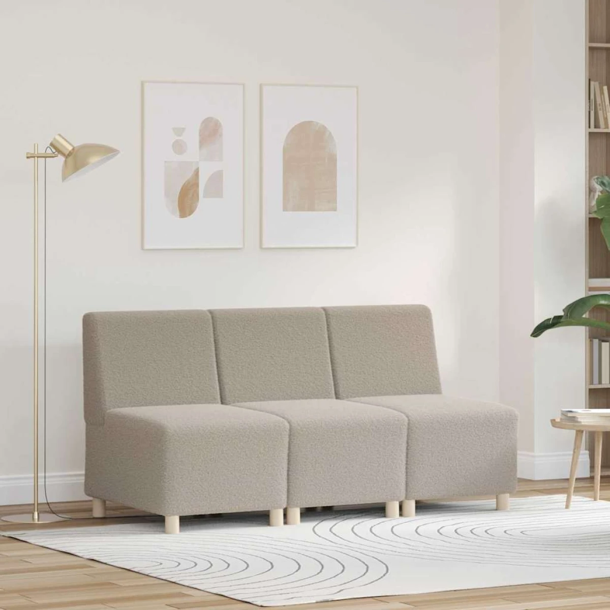 vidaXL VidaXL Modular Sofa Armless 55x74x82cm Corduroy Living Room - Sofa