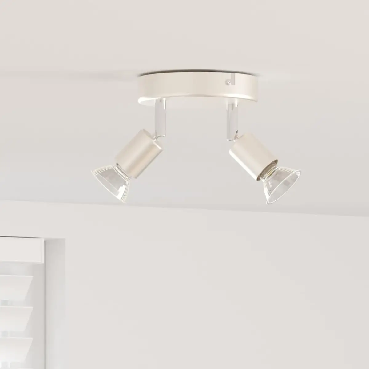vidaXL vidaXL Ceiling Spotlight with Spotlights Nickel 12 x 8 cm Steel - Spotlight