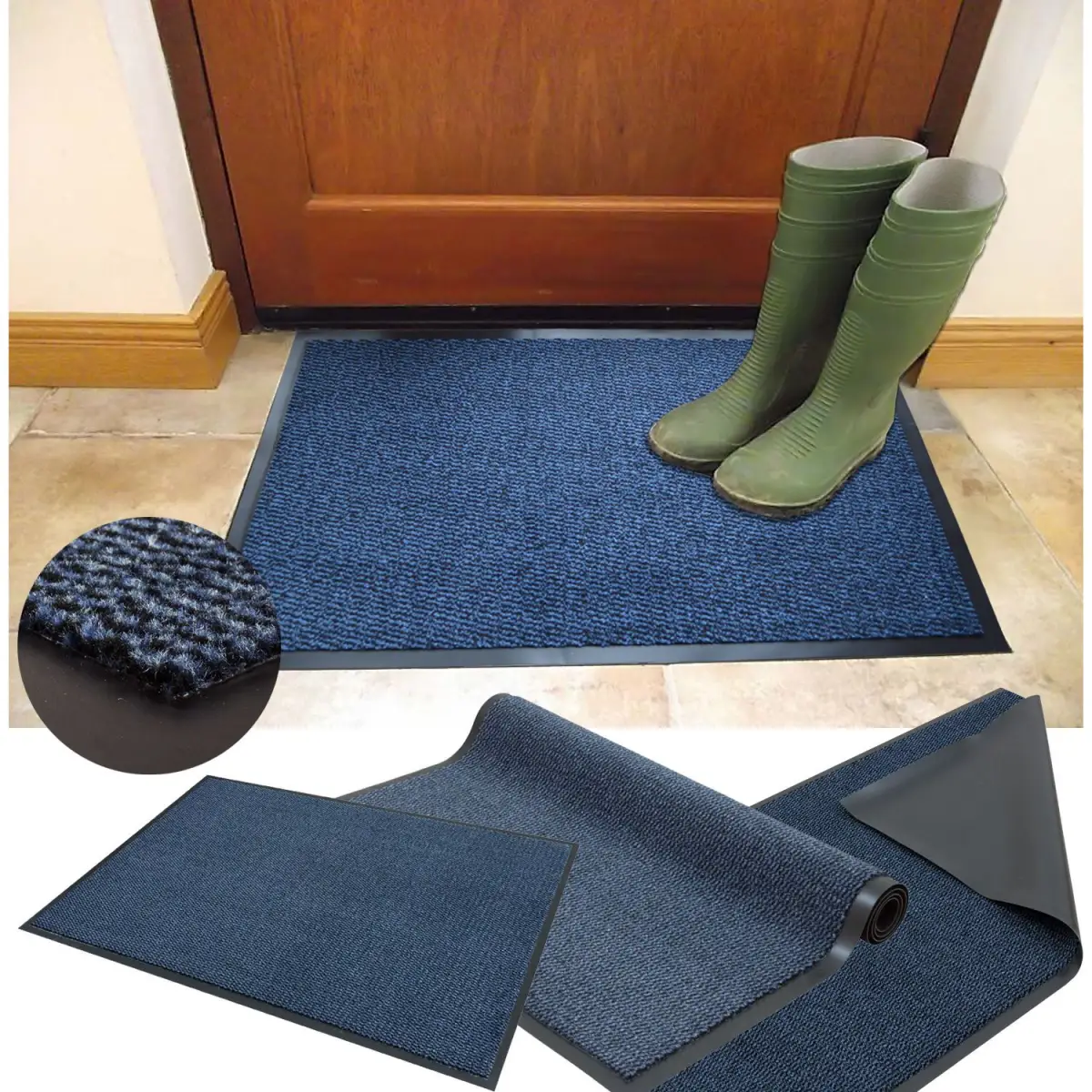 Un-Branded BLUE Barrier Mat 60cm x 160cm - Rug