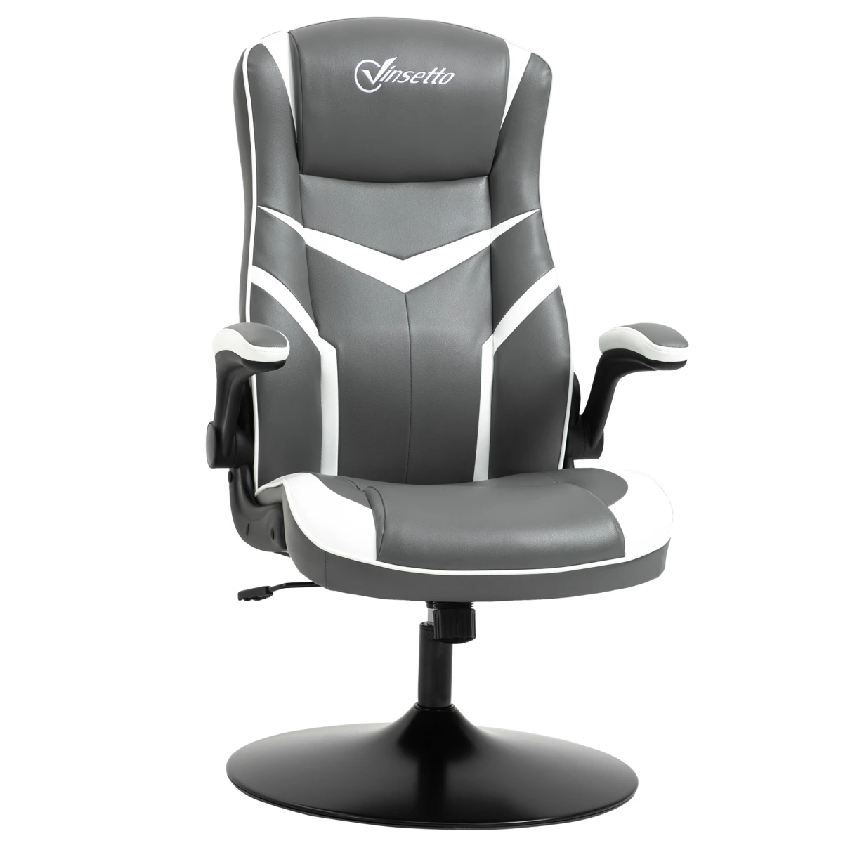 Vinsetto Premium Gaming Chair Height 109-115cm Flip Up Armrests And Swivel Base For Gamers And Home Office - Office Chair
