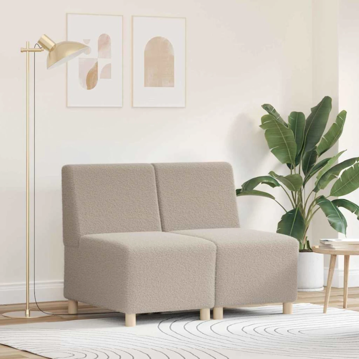 vidaXL VidaXL Modular Armless Sofa 55x74x82cm Corduroy Living Room - Sofa
