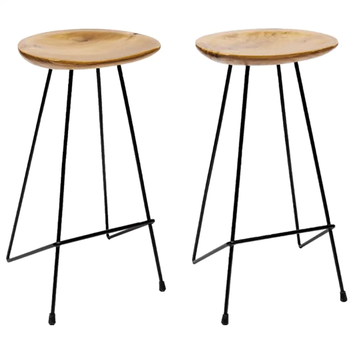 vidaXL vidaXL Bar Stools 2 pcs Solid Teak Wood - Bar Stool