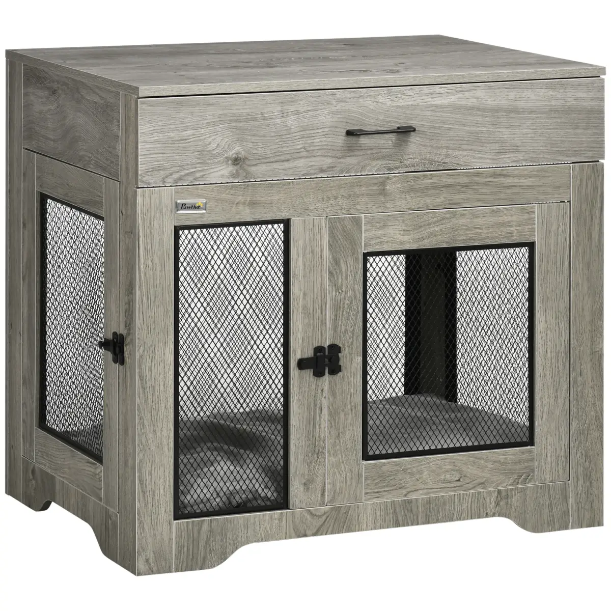 Unbranded Double-Door Dog Kennel Furniture Pet Crate, for Medium Dogs, Indoor Use - Grey -