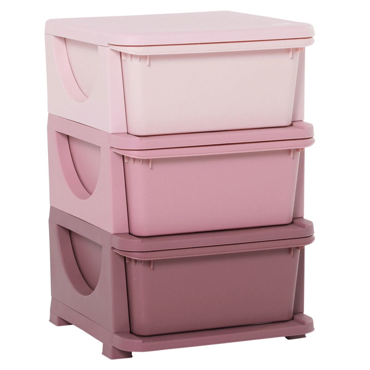HOMCOM Kids Storage 3-Tier Drawers Toy Organizer by Homcom