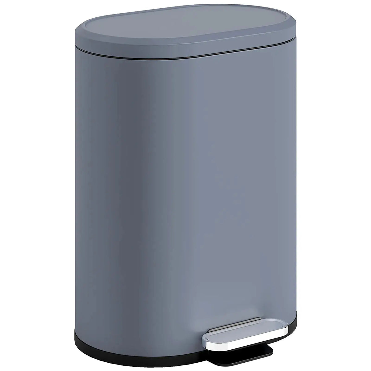 HOMCOM 30 L Modern Curved Kitchen Bin - Grey - from HOMCOM