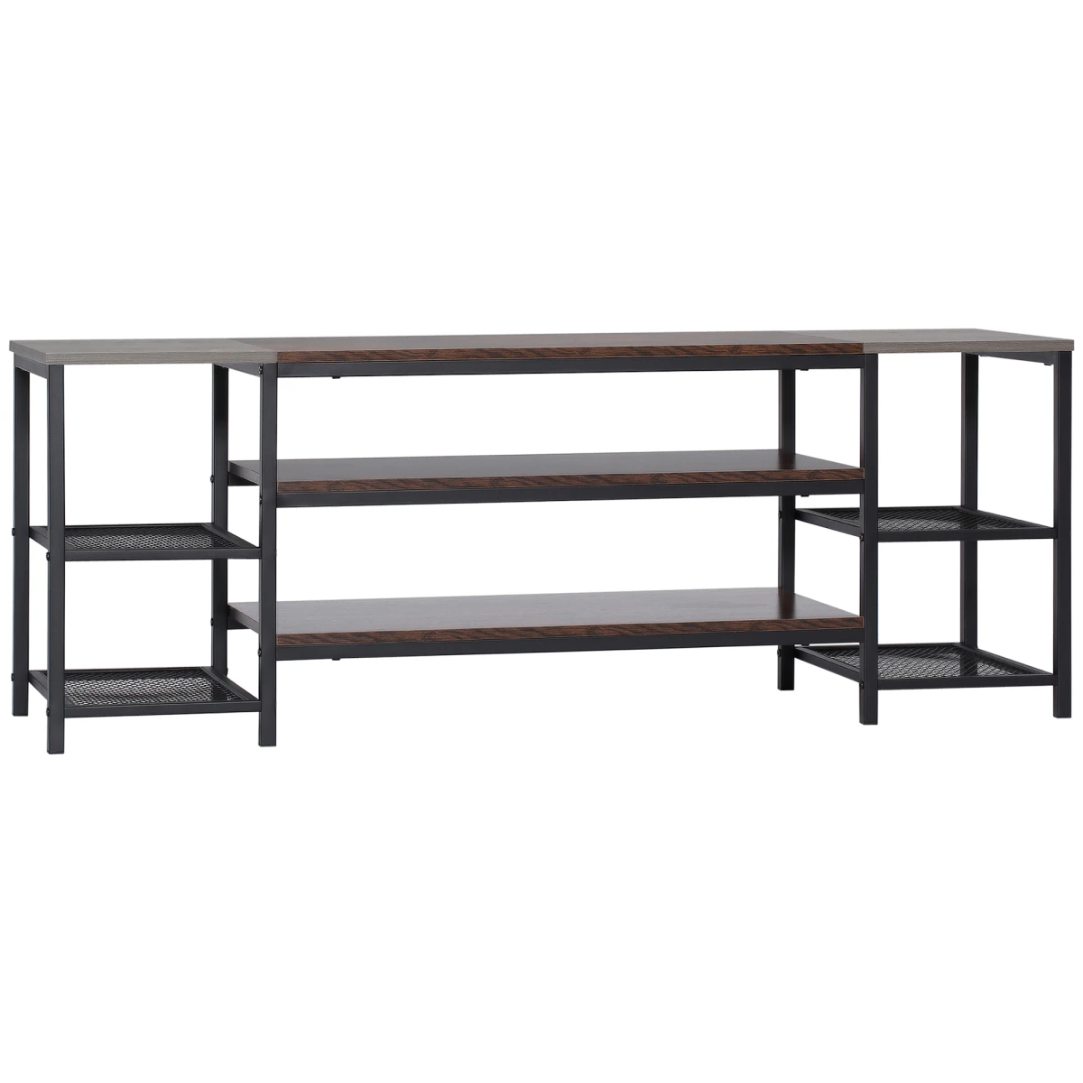 HOMCOM TV Console Cabinet 65Inch Wide Industrial Living Room - TV Unit