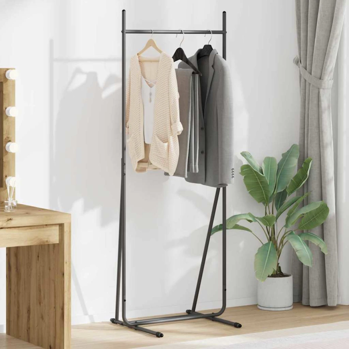 vidaXL VidaXL Clothes Rack 62 x 48 x 158 cm Steel Minimalist Modern Wardrobe Organizer For Home - Wardrobe