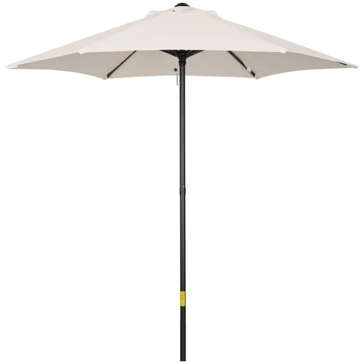 Outsunny 1.96m Parasol Patio Umbrella, Cream White - Parasol