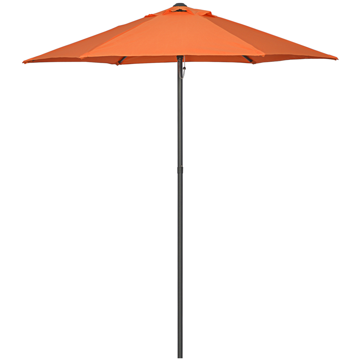 Outsunny Outsunny 2m Parasol Patio Umbrella, Outdoor Sun Shade with 6 Ribs Orange - Parasol