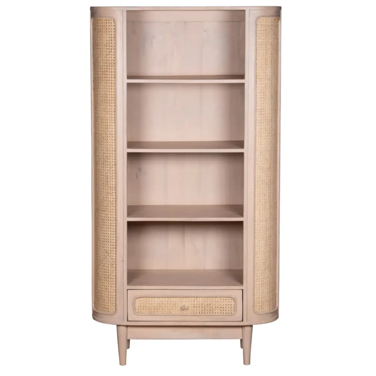 Indian Hub Valencia Cane & Mango Wood Bookcase - Bookcase