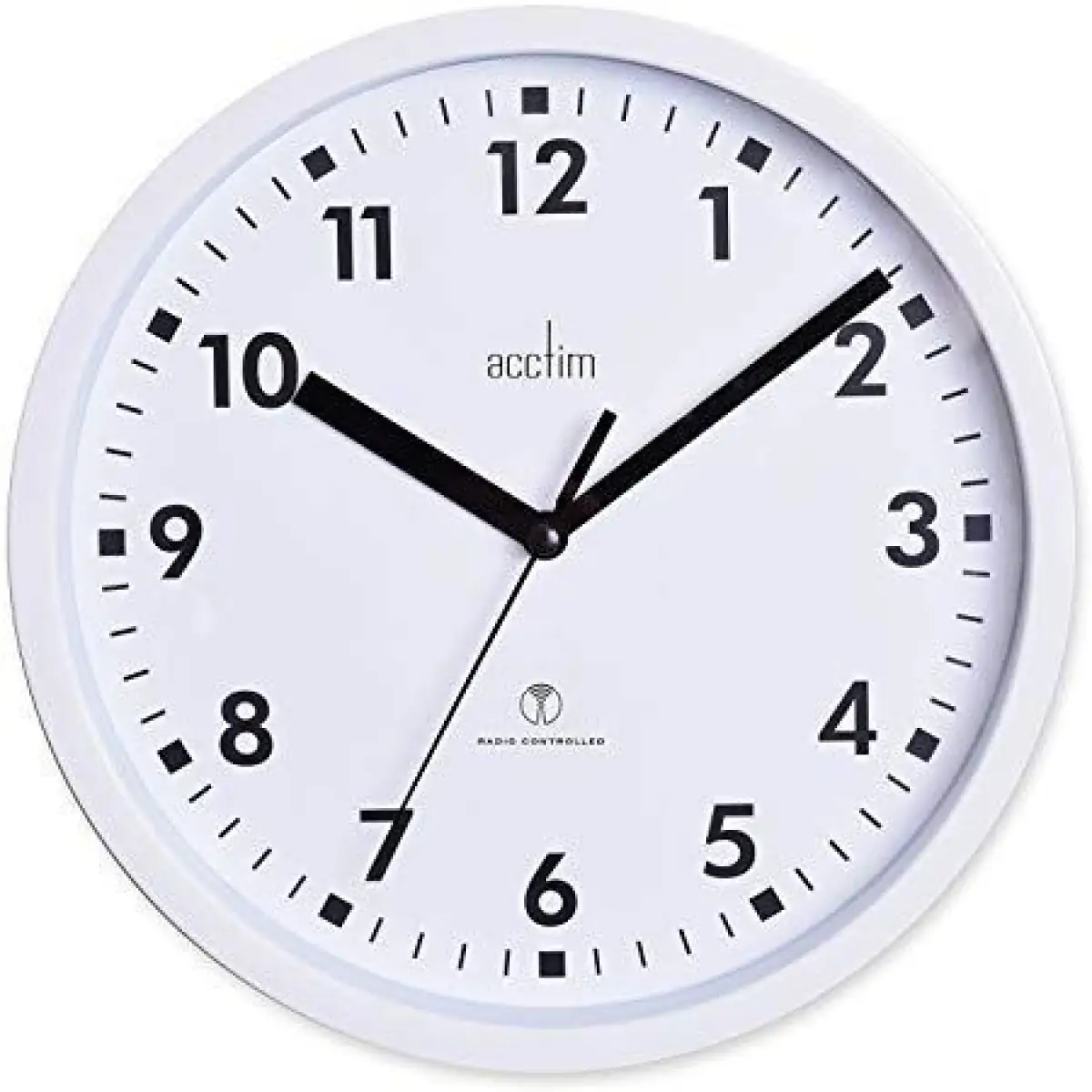 Acctim Acctim Nardo 20cm Radio Controlled White Wall Clock 74662 - Clock