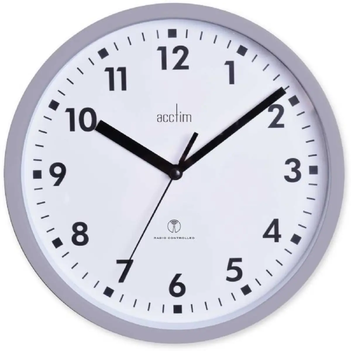 ACCTIM Acctim Nardo 20cm Radio Controlled Grey Wall Clock 74667 - Clock