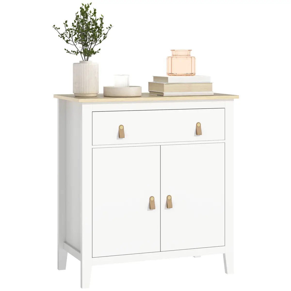 HOMCOM HOMCOM Sideboard with Drawer, Adjustable Shelf for Living Room, White - Sideboard