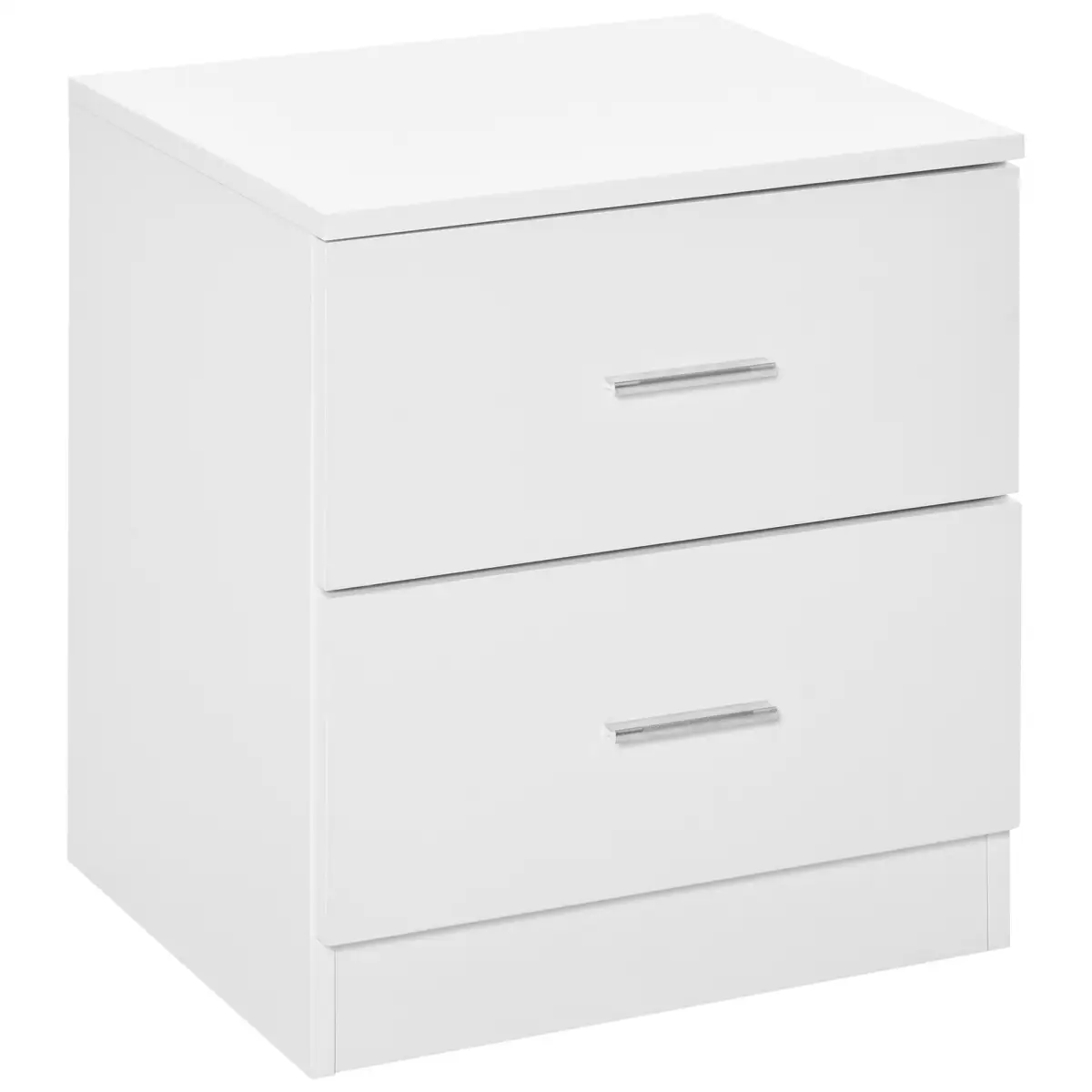 HOMCOM Bedside Table w/ 2 Drawers, Nightstand, Side Storage Cabinet Unit - Bedside Table