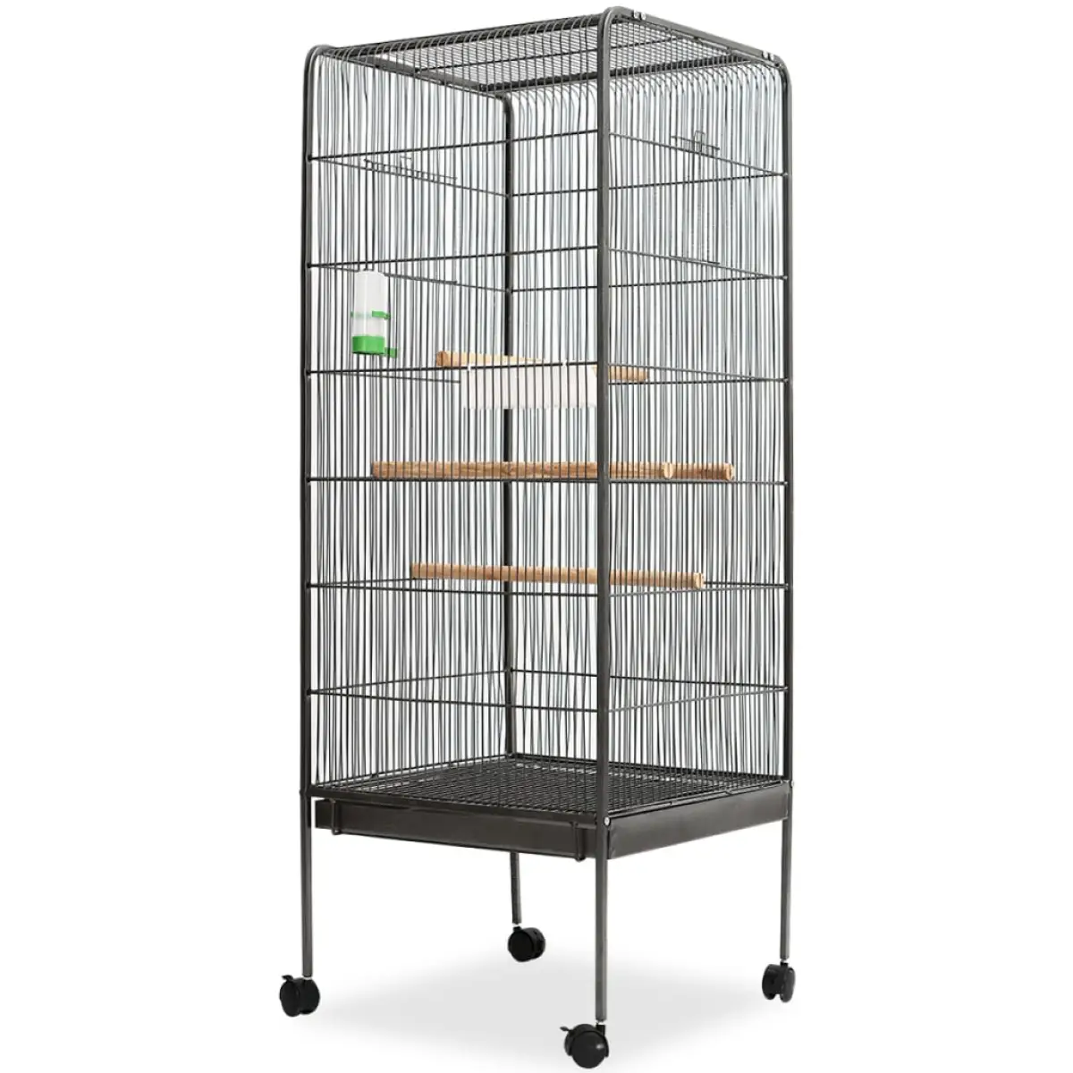 vidaXL vidaXL Bird Cage Black 54x54x146 cm Steel - Bird Cage