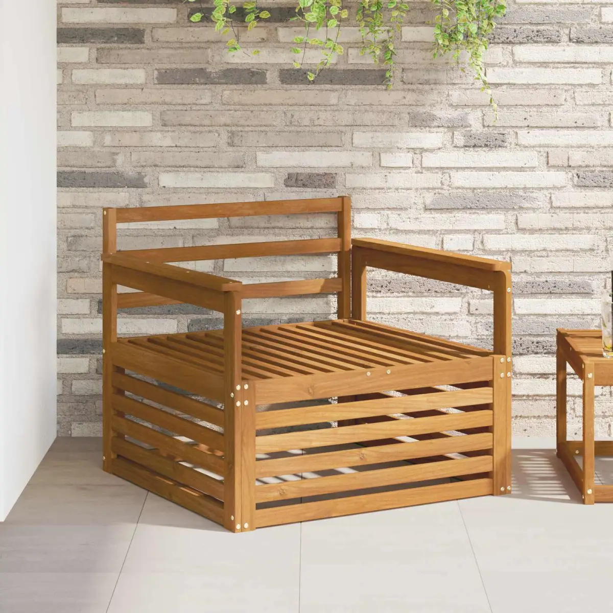 vidaXL vidaXL 2 Piece Outdoor Sofa Natural - Garden Sofa Sets