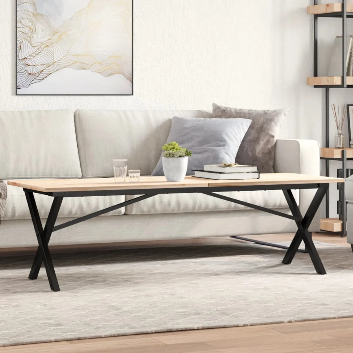 vidaXL vidaXL Coffee Table Legs 140x30x43 X Frame DIY - Coffee Table