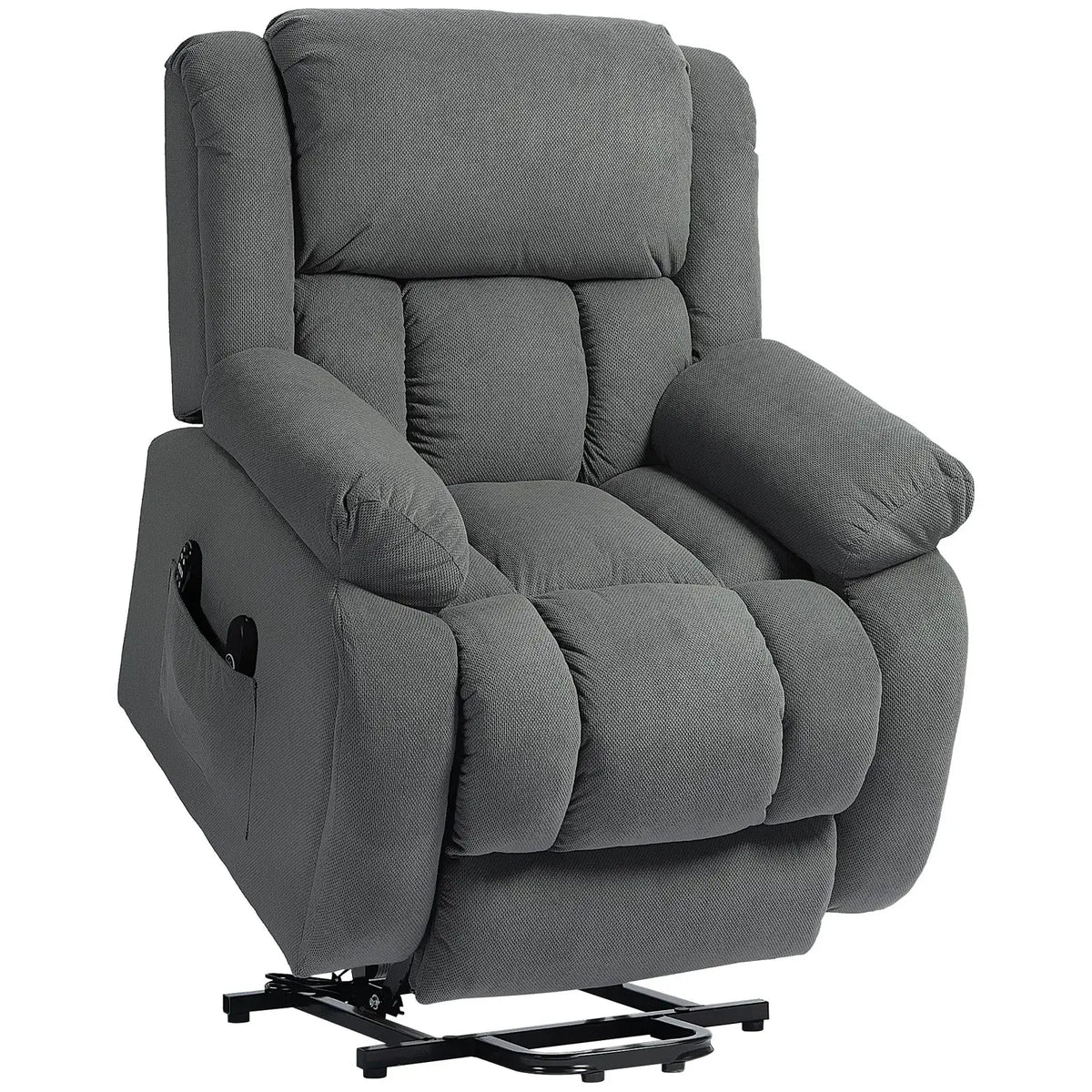 HOMCOM Recliner Armchair Lift Chair, Electric Recliner Chair with Vibration Massage and Heat, Wide Seat, USB Port, Grey - from HOMCOM