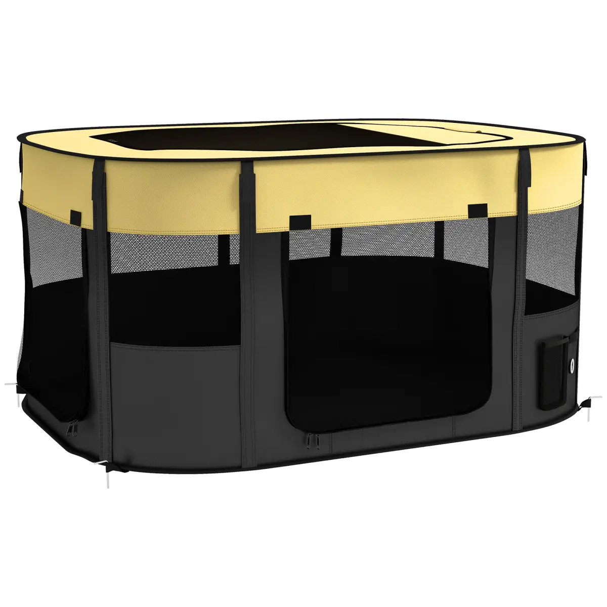 PawHut PawHut Portable Dog Pen for Puppies, Rabbits, Kittens, Guinea Pigs - Yellow - Pet Playpen