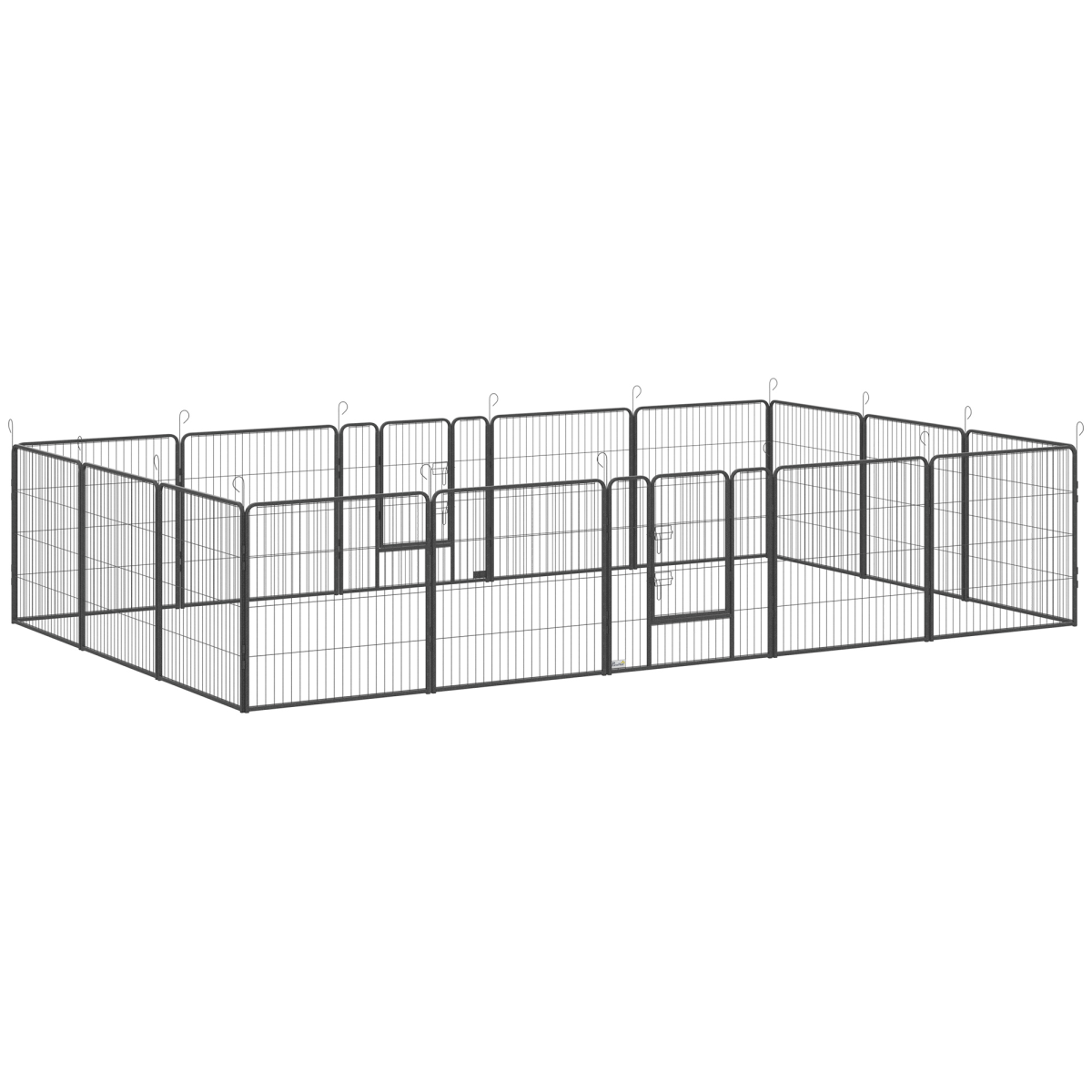 16 Panels Heavy Duty Puppy Play Pen for Small, Medium Dogs 80Hcm - from PawHut