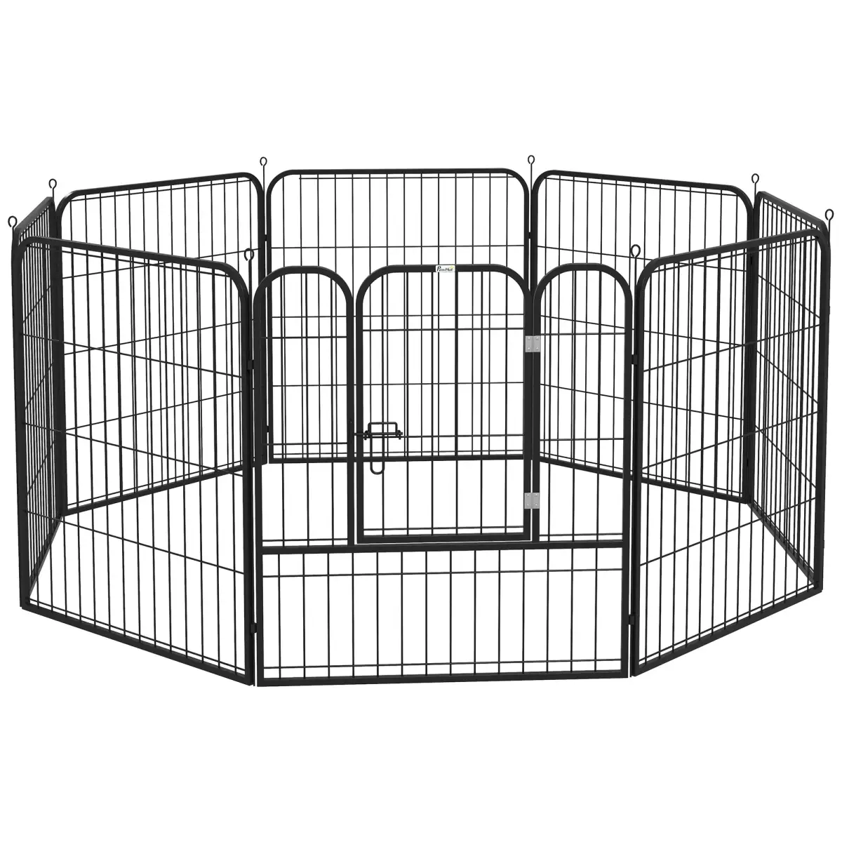 Pawhut 4 Sizes Pet Playpen Dog Rabbit Puppy Cage Folding Run Fence Metal Hutch - Pet Playpen