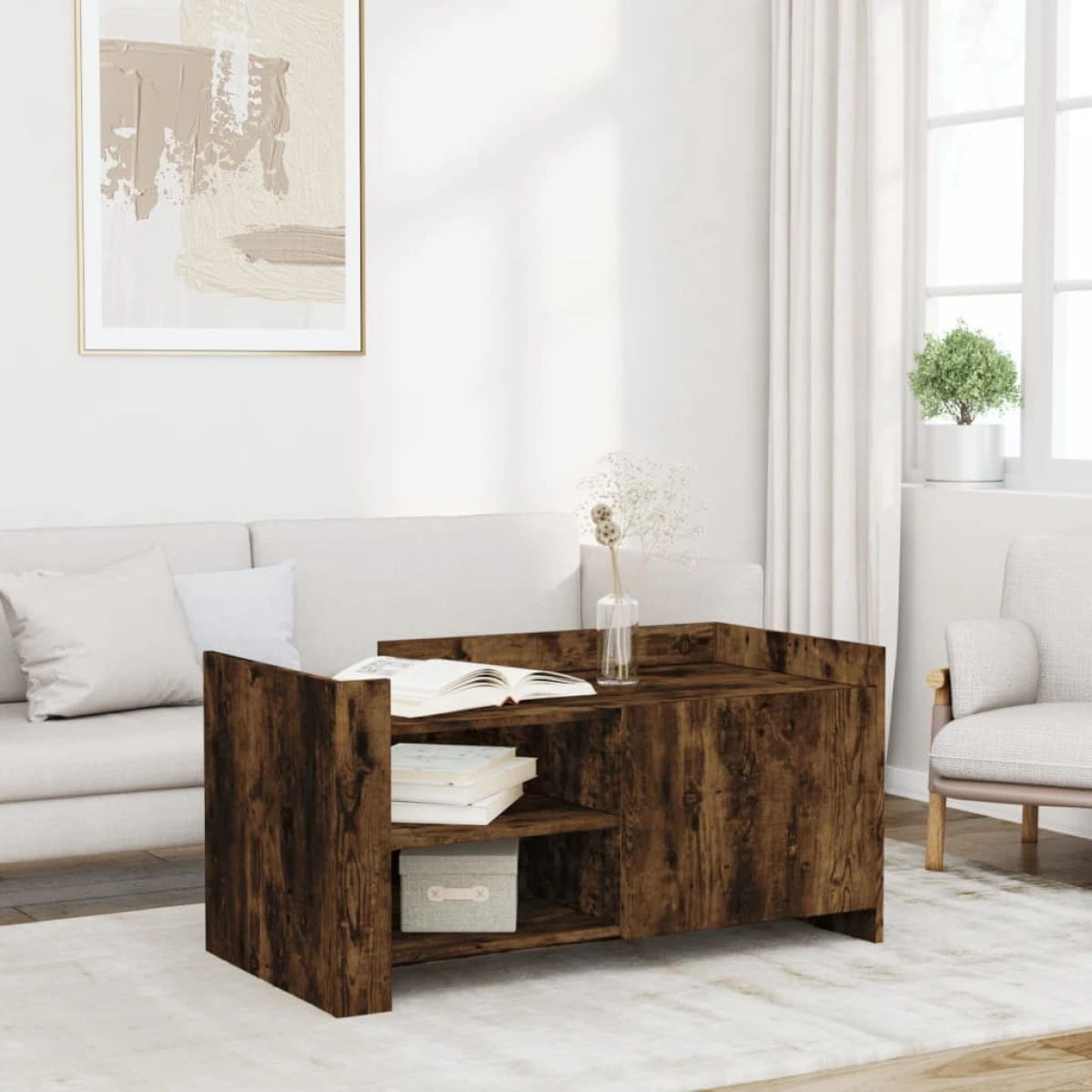 vidaXL vidaXL Coffee Table 100x50x50 Oak Wood Home - Coffee Table