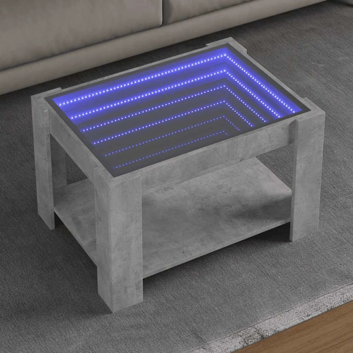 vidaXL VidaXL Coffee Table 73x53x45 LED Mirror Home - Coffee Table