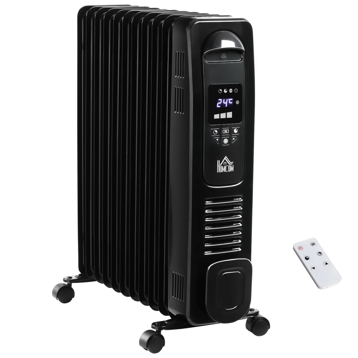 HOMCOM Oil Filled Radiator Slim LED Home Use - Radiator