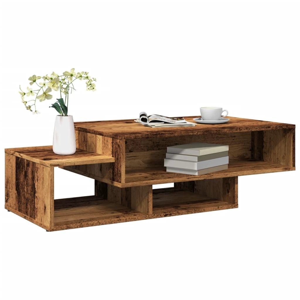 vidaXL VidaXL Coffee Table 105x55x32 cm Engineered Wood Open Shelf for Living Room Decor - Coffee Table