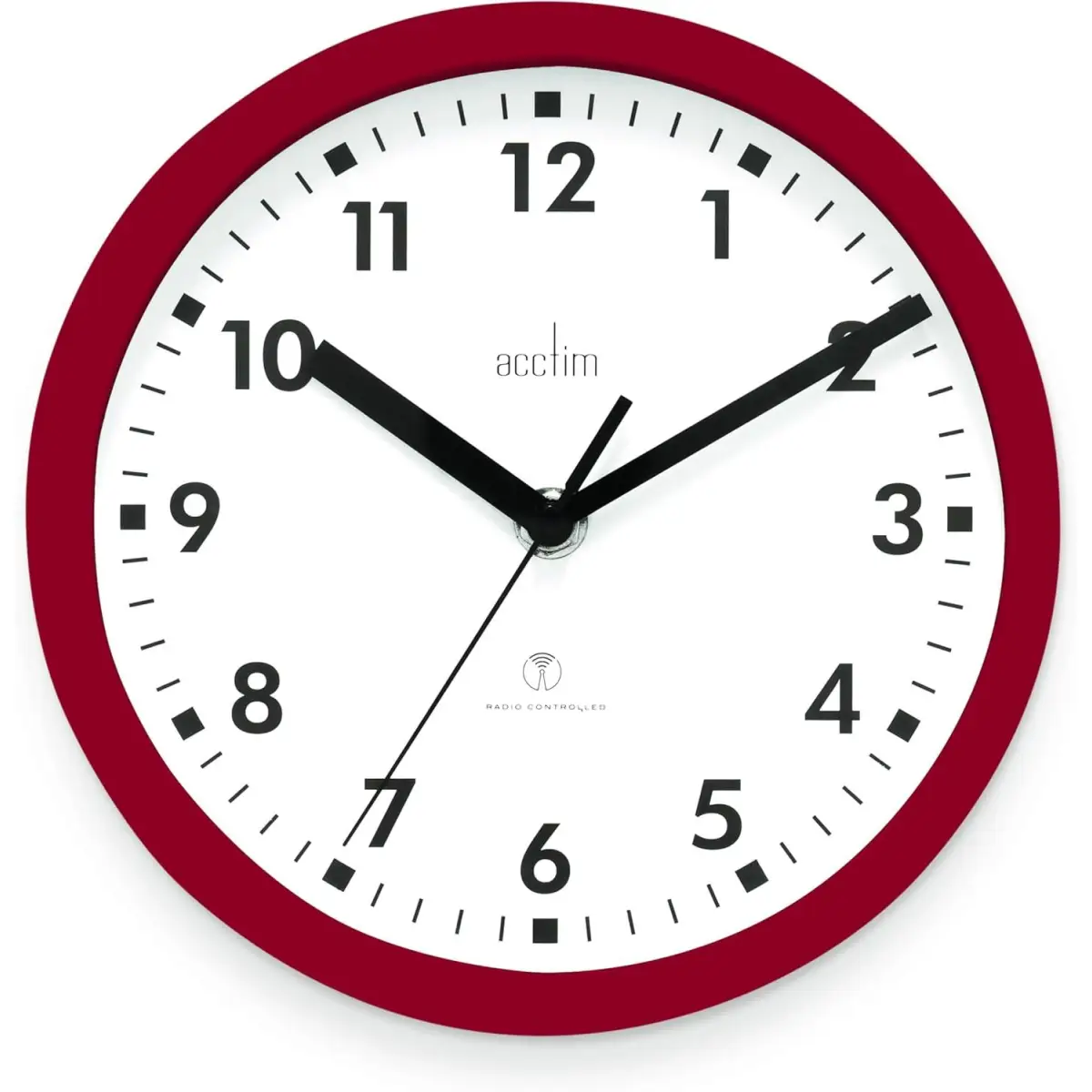 ACCTIM Acctim Nardo 20cm Radio Controlled Red Wall Clock 74664 - Clock