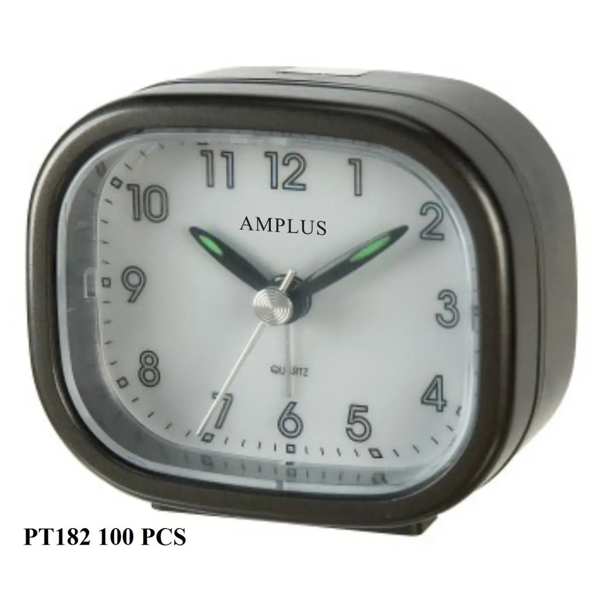 Amplus Amplus Travel White Dial Luminous Hands Dark Grey Alarm Clock PT182G - Clock