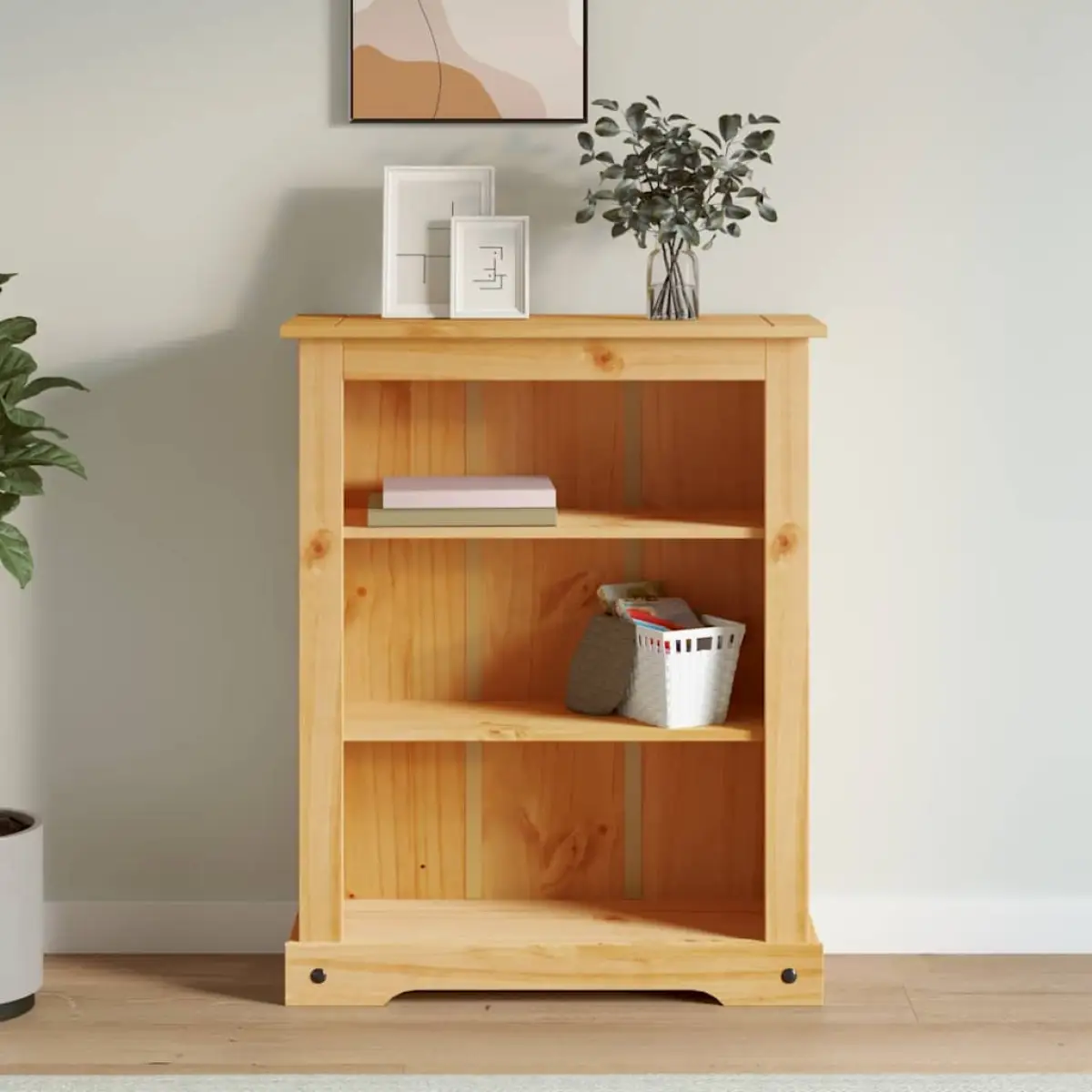 vidaXL vidaXL 3-Tier Bookcase Mexican Pine Corona Range 80x29x100 cm - Bookcase