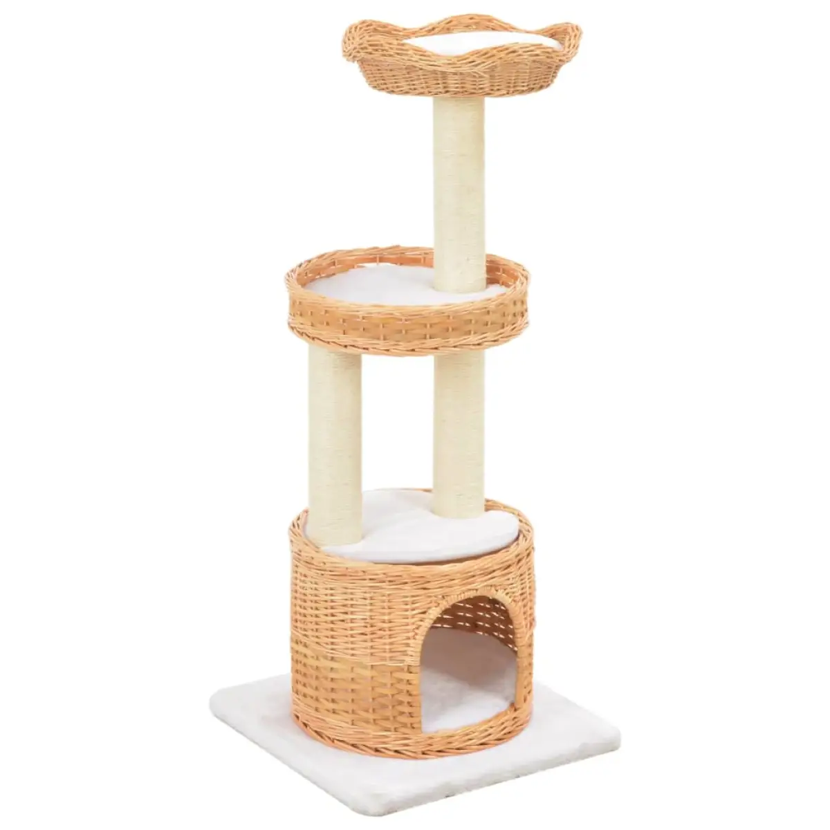 vidaXL vidaXL Cat Tree with Sisal Scratching Post Natural Willow Wood - Cat Tree