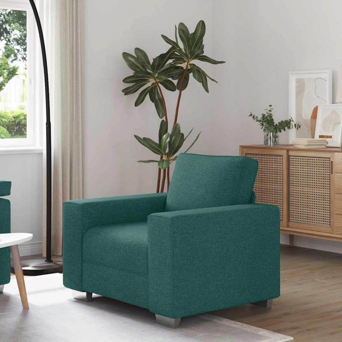 VidaXL Sofa 100 x 77 x 82 cm Dark Green Cushioned At Home by vidaXL