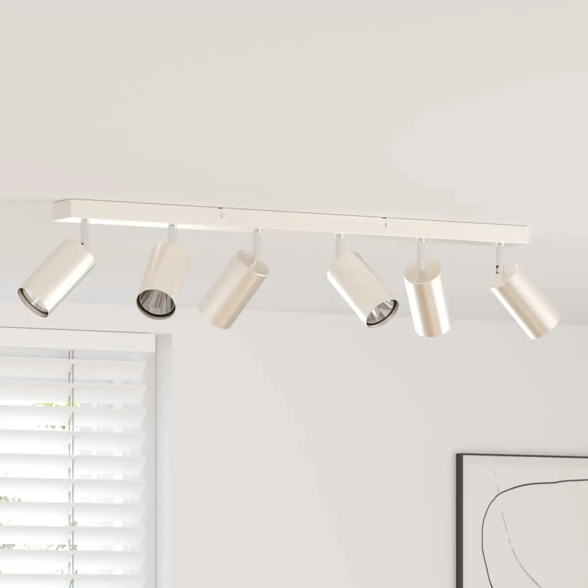 vidaXL vidaXL Ceiling Spotlight with Spotlights Nickel 73 x 6 x 16 cm Metal - Spotlight