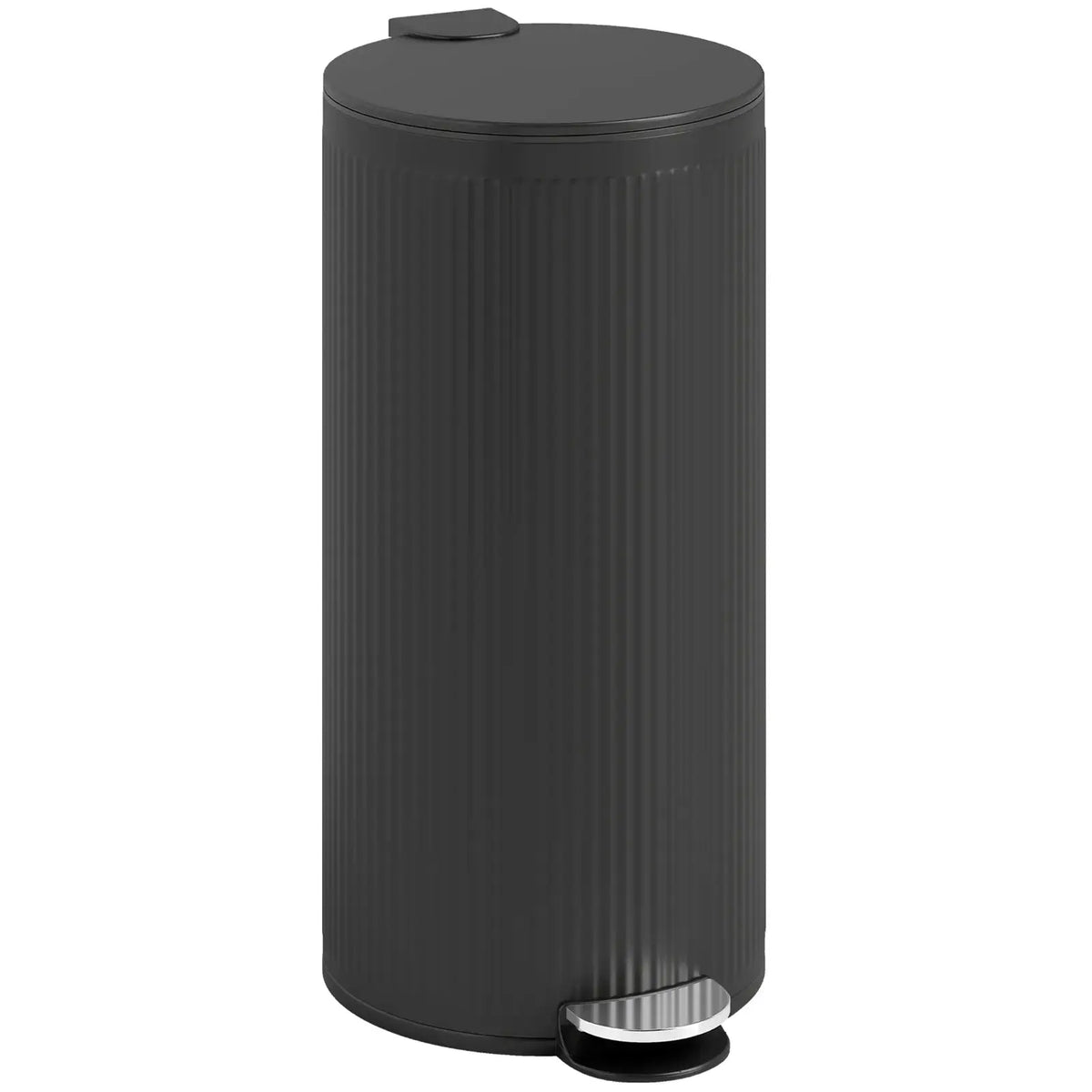 HOMCOM Kitchen Bin, 30 Litre Pedal Rubbish Bin with Removable Bucket, Black - from HOMCOM